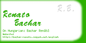 renato bachar business card